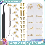 E7-Eyeglasses Nose Pads Replacement Repair Kit Eye Glass Repair Kit with Screws, for Eye Glasses