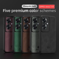 Casing For OPPO reno 11F 5G 2024 Leather Case Matte Soft TPU Edge Protection Cover For reno11F reno11 F Shockproof Back Cases