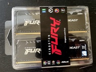 Kingston FURY Beast 獸獵者系列DDR4 RGB記憶體 (3200MT/s, 兩入共16GB)