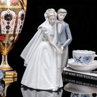 西班牙Lladro NAO雅緻1996結婚陶瓷娃娃瓷偶情人擺飾婚禮進行曲