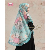 Hijab Sayra Printing Khimar Vanilla Oval Ceruty 2 layer Sayra Official
