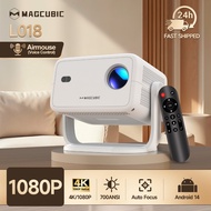 MAGCUBIC L018 Portable Projector 4K Full HD Auto Focus & Obstacle Avoidance Android 14 With Voice co