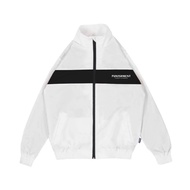 3SONS - Running Sports Windbreaker Tracksuit Jacket - All White Variants with Black Trim