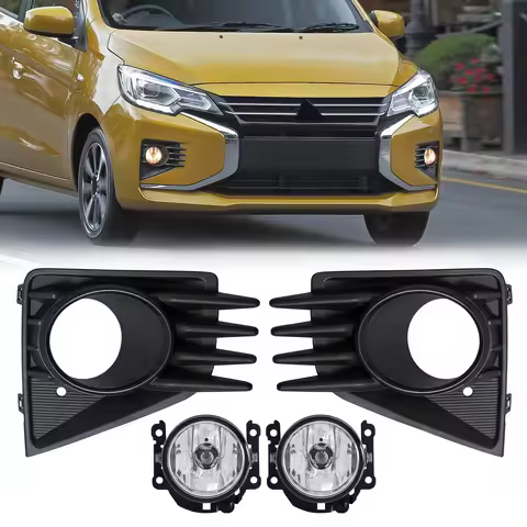 For Mitsubishi Attrage Mirage 2020 2021 Fog Lamp DRL Daytime Running Light Halogen Daylight Cover Gr