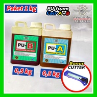 Bahan Insulasi Bangunan Cairan PU-A dan PU-B Polyurethane Foam Rigid Busa Keras Padat Cor Pengisi Ce