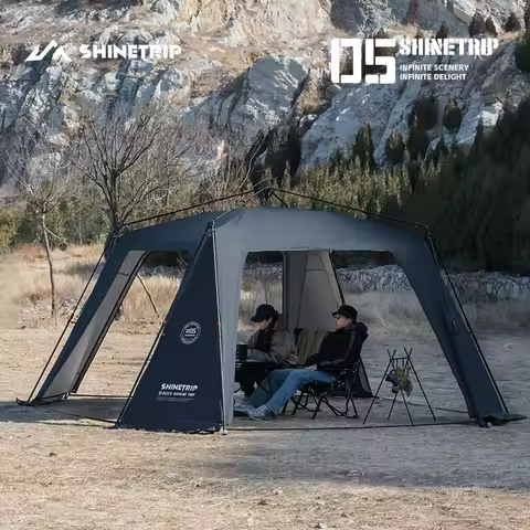 Automatic Instant Setup Dome Tent ShineTrip Effortless Waterproof Windproof Large Sunshade Rainfly A