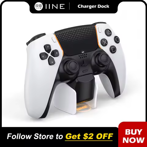 IINE Mini Charging Dock for PS5 Dualsense / Dualsense Edge Controller, Over-Voltage Protenction, Sho