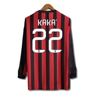 AC Milan 13 14 Retro Soccer Jersey MILAN Home KAKA  Long Sleeve T Shirt 2013 2014
