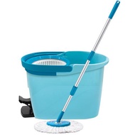 EASY CLEANER 家簡塵除 新雙驅動旋轉拖把組 1桶1拖1布  1組