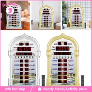 [Lovoski] Azan Clock Mosque Prayer Clock Ramadan Alarm Clock Calendar Decorative Music Playing Time Reminding