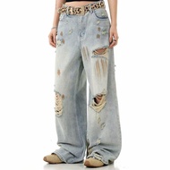 Original Clothes Room · Atelier🔥Super All-Match🏖️2026 Spring American Retro Blue Ripped Beggar Jeans