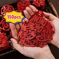 Mini Small Xi Sticker Chinese Wedding Decoration Living Room Decor Accessories Deco Kahwin Table Bac