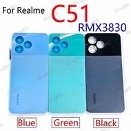 For Realme C51 Battery Door Cover Rear Case Back Housing Cover Camera Lens Frame Replacement Parts