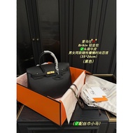 Gift Box Packaging Birkin Platinum Bag Genuine Leather Female Bag Cowhide Bag Handbag Size 35.26cm