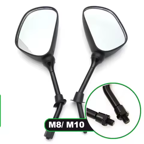 Pair M10 M8 Motorcycle Rear View Mirrors 8mm 10mm Thread For GY6 50cc 110cc 125cc 150cc Chinese ATV 
