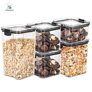 3/4/5Pcs Food Storage Container Large Capacity Sealed Food Organizer Transparent Cereals Container f