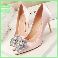 RAYA 221117 【ready Stock34-43 】10 cm women's shoes high heel stilettos wedding heels party shoes poi