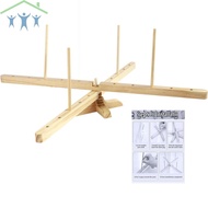 Yarn Winder Pine Wood Yarn Winder Holder Ergonomic Rotatable Wool Yarn Winder Convenient Yarn Ball W