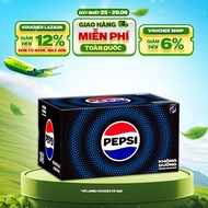 [SALE 25.6] Thùng 24 Chai Nước Ngọt Có Gaz Pepsi Không Calo (390ml /chai)