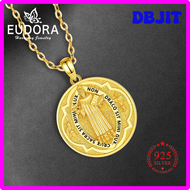 DBJIT Eudora จี้จี้คาทอลิค925เงินสเตอร์ลิงใหม่สร้อยคอศาสนากางเขนทองคำ18K เครื่องประดับบุคลิกภาพผู้ชา