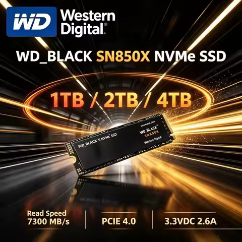 WD BLACK SN850X PCIe4.0 NVMe M.2 2280 Solid State Drive Western Digital 1TB 2TB 4TB Reliable Disk La