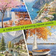 jigsaw puzzle 1000 Pieces Paper Qlity Stress Relief Landscape Oil ing Aesthetic Teenager Jigsaw Puzz