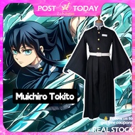 🇲🇾Ready Stock🇲🇾 Demon Slayer Cosplay Muichiro Tokito Costume Mist Hashira Uniform for Boy Girl