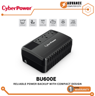Cyber Power รุ่น BU600E UPS 600VA 360W Backup UPS Systems เครื่องสำรองไฟ รับประกัน 1 ปี
