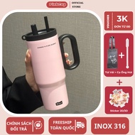 Lucky name engraved thermos cup 720ML, anti-rust 316 stainless steel thermos water bottle to keep ho