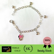 Gelang emas anak disney UBS minnie stroberi 375