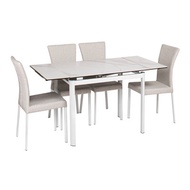 MARMOR-2 DT-6830(MJ-008)陶瓷玻璃開合餐檯連四椅1092/1600W x 736D x 760Hmm