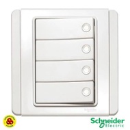 Schneider 4G Neo E3034H1 Fwww 4 Gang 1 Way Switch With Fluorescent