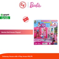 Barbie Doll House Playset, Getaway House with 4 Play Areas HRJ76