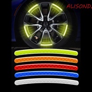 ALISONDZ Car Hub Reflective Sticker Car Bike Motorcycle General Decorative Strips Tire Rim Tape Car Wheel Tire Hub Car-Styling Tire Rim Reflective Stripes