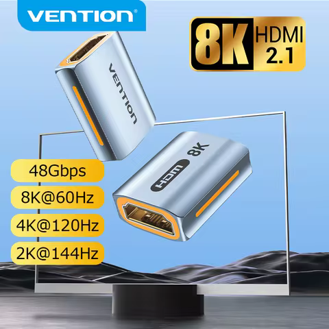 Vention 8K HDMI Extender HDMI Female to Female Connector 8K60Hz HDMI 2.1 Coupler Extension Adapter f