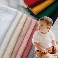 Soft Pure Cotton Double-Layer Muslin Crepe Cotton Gauze Fabric for Baby Blanket Pajamas Towel Garmen