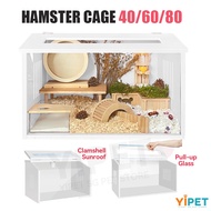 YIPET Hamster Cage Large Chinchilla Guinea Pig Cage Thermal Insulation Waterproof Pet Cage (40/60/80CM）