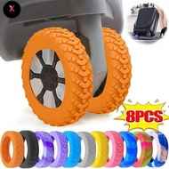 FS 4-8Pcs Thicken Texture Silicone Wheels Protector For Luggage Reduce Noise Travel Luggage Wheels C