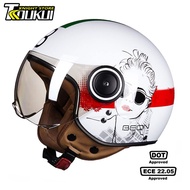 vk5xjx BEON Motorcycle DOT Certification Cte De ECE Approved Half 3/4 Open Face Helmet Casco Moto He