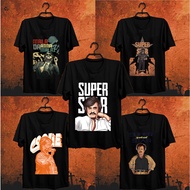 Baju Coolie Rajini Polo T Shirt SUPER STAR RAJINI Shirt Coolie Movie Cotton top#02  S-5XL
