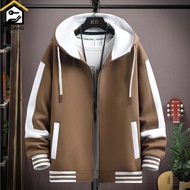 MEN'S OVERSIZED HOODIE SWEATER WHITE MOCA COMBINATION BASIC HOODIE JUMBO S-6XL