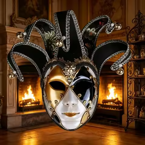 Retro Purple Venice Full Face Mask Clown Witch Style Scary Halloween Cosplay Masquerade Party Costum
