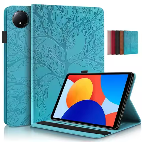 Case for Redmi Pad MiPad SE 8.7 4G 3D Tree Embossed Flip Stand TPU Back Cover Tablet for Funda Xiaom