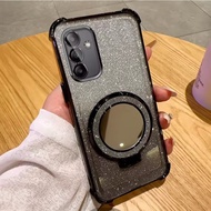Luxury Glitter Case For Samsung A17 A57 A37 S25FE S24FE A36 A56 A55 A16 A02S A03S Shockproof Mirror 