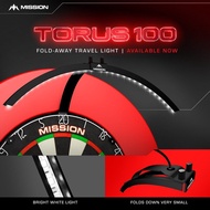 Mission Darts • Torus 100 Dartboard Lighting System • Folding Portable Travel Light • SGDARTS