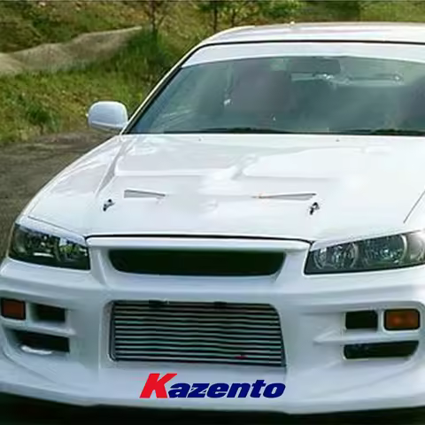 For Nissan Skyline R34 GTR JUN Style Fiberglass FRP Unpaint Front Bumper