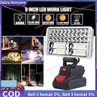 Paket Lampu LED Portable 8" inch Tenaga Baterai lampu LED lampu cordless Antarmuka baterai Makita LE