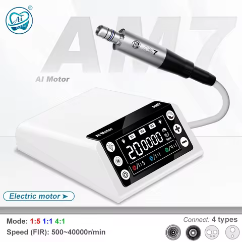 AI-AM7 LED Dental Electric Motor M4/B2 Hole Only Motor or 1:1/1:5 Low Speed Contra Angle Handpiece a