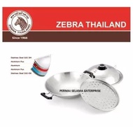 泰国斑马牌 Zebra Thailand 38cm 5 Ply Wok with Lid and  Steamer 176201 Flat Bottom
