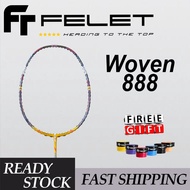 【Ready Stock】Felet Woven 888 3U/4U 86/82Gram 38LBS Racket Badminton Racket (100% Original)